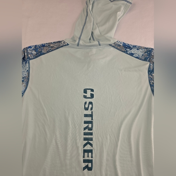 Striker Men's LoTide Ultralight Stain Resistant Fishing Hoody Size 2XL Aqua 2207 - Picture 12 of 14